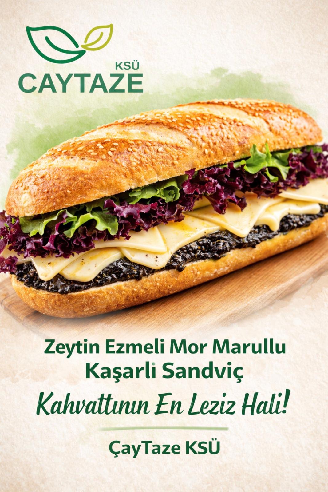 Zeytin Ezmeli Kaşarlı Sandviç